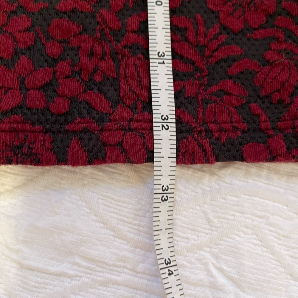 Ann Taylor Loft red & black midi dress 12 Petite - Picture 7 of 9